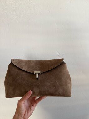 Toteme Suede Clutch in Brown